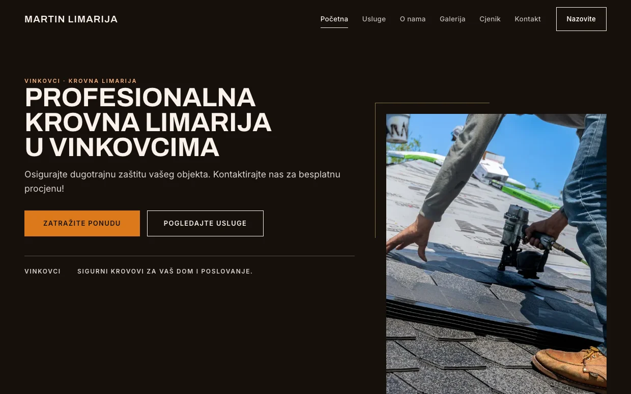 Martin limarija — stranica izrađena kroz Simplex GO